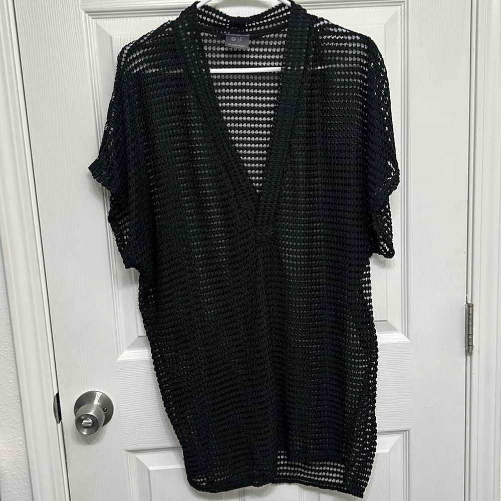 ELIF BY JORDAN TAYLOR V-NECK DOLMAN SLEEVES TUNIC BEACHWEAR COVER-UP